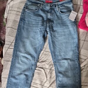 GUESS Men's Light Blue Straight Jeans